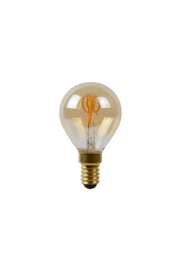 Lucide P45 - Filament bulb - Ø 4,5 cm - LED Dim. - E14 - 1x3W 2200K - Amber - turned off